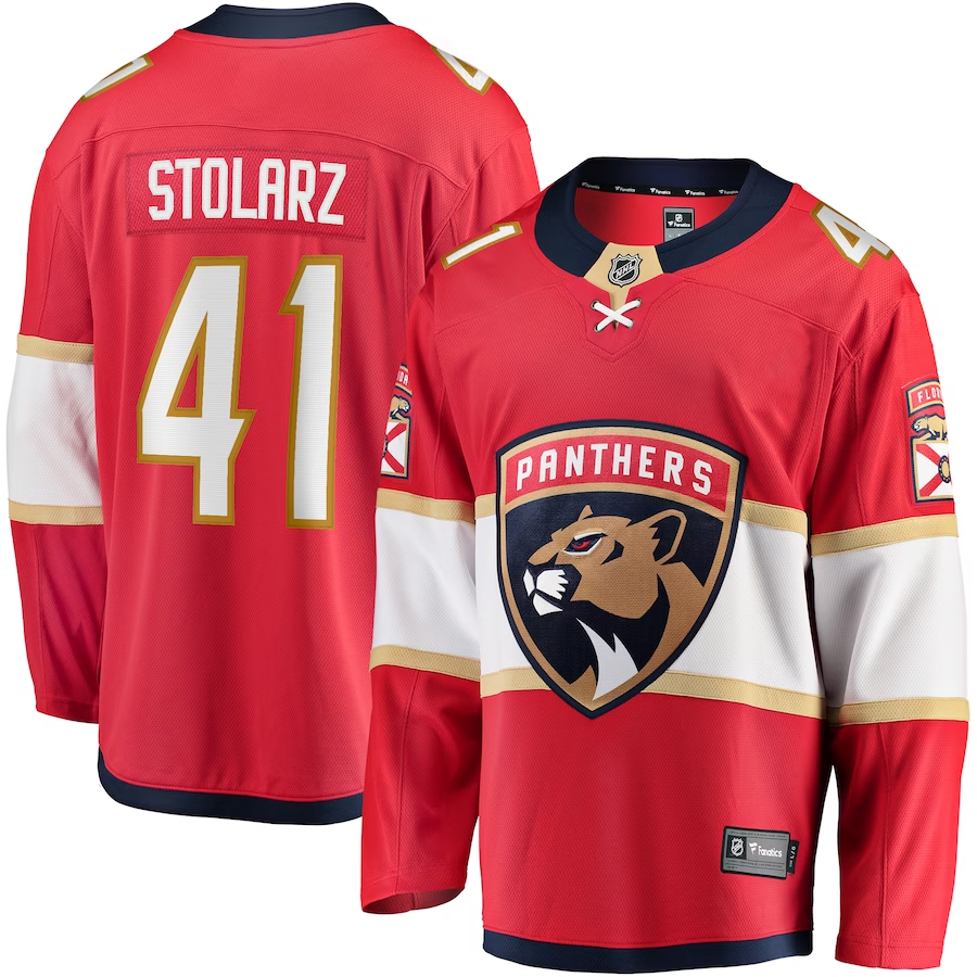 Men's Florida Panthers Anthony Stolarz #41 Red Jersey